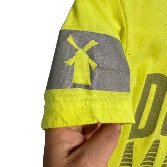 Dutch Bros VINTAGE Neon w/Silver Reflective SMALL Dutch Mafia Windmill RARE DB - Picture 6 of 8
